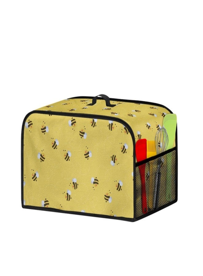 GLENLCWE Bee Print Dust Cover Compatible with Crock Pot 6-8 Quart Oval Slow Cooker,Polyester Slow Cooker Cover Appliance Protector Washable - Image 2